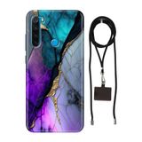 Senada Xiaomi Redmi Note 8 ile Uyumlu Kılıf Altın Tozu Silikon İpli Boyun Askı Aparatı