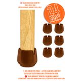 Senal Ticaret 24 Ad 17 mm Kahverengi Silikon Masa Sandalye Pabuç Kaydırmaz Koltuk Zemin Koruyucu Çizdirmez Pabuç