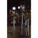 Senastore Led Işıklı Selfie Çubuğu Bluetooth Kumandalı Kablosuz Tripot Selfie Monopod Selfie Stick