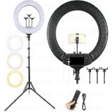 Senastore Led Rl-21 Inç 220v Girişli 3 Adet Telefon Tutacaklı+uzaktan Kumanda+çantalı Selfie Işığı
