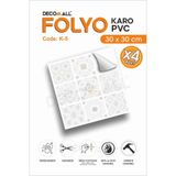 senavia farkınızı yansıtın K-5 Karo Folyo Kendinden Yapışkanlı Zemin Fayans Banyo Duvar Kaplama Suya Dayanıklı 30x30CM