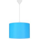 Şenay Aydınlatma Modern İkili Silindir Kumaş Sarkıt Avize Gök Mavisi Tavan Lambası - 1