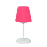 Şenay Koyu Pembe Aydınlatma Metal Ayak Modern Konik Kumaş Abajur