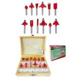 SENBANG 12 Parça Freze Uç Takımı Ahşap Oyma Ağaç Delme Çantalı Set 6 Mm