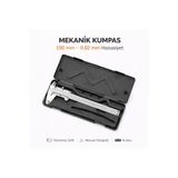 SENBANG 150 mm Mekanik Kumpas 0.02 mm Hassasiyet – Paslanmaz Çelik Sürgülü Manuel Kumpas Kutulu