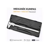 SENBANG 200 mm Mekanik Kumpas 0.02 mm Hassasiyet – Paslanmaz Çelik Manuel Sürgülü Kumpas Kutulu