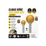 SENBANG 2’li Elmas Küre Taşlama Ucu Seti 30 mm + 50 mm Elmas Kaplama Freze Ucu 6 mm Şaft Ahşap Taş Mermer Granit Seramik