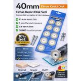 Senbang 40 Mm Elmas Kesici Disk Seti Mini Matkap & Dremel Uyumlu Cam Seramik Metal Kesme 10 Lu Set