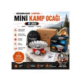 Senbang Camping K-203 Mini Kamp Ocağı Portatif Kartuşlu Gaz Ocağı, Rüzgar Korumalı Taşıma Keseli Piknik Ocağı Kırmızı