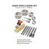 SENBANG Dremel Uyumlu Ahşap Oyma ve Kesme Seti 14 Parça – Döner Testere Diski ve Oyma Uçları