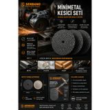 SENBANG Mini Metal Kesici Disk Seti 3 Adet 38 mm Kesme Diski Fiberglas Takviyeli Metal Plastik Ahşap Kesim Uyumlu