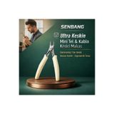 SENBANG Ultra Keskin Kablo Kesici Makas – Elektronikçi Yan Keski, Hassas Kesim, Ergonomik Tutuş