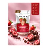 SENChOCO Sütlü Çikolata Kaplı Dondurularak Kurutulmuş Çilek - Belçika Çikolatalı Draje 70 g