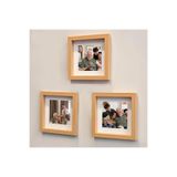 Senden Hediye Yapışkanlı Sök-Tak Paspartulu Ahşap 14x14cm Pola Kare Fotoğraf Çerçevesi - 3'lü paket