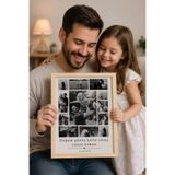 senden olsun Baba İçin Kişiye Özel Doğum günü Hediyesi Fotoğraf Kolajlı MDF tablo - Babaya Özel Hediye