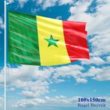 Senegal Bayrağı - 100x150 cm (1 metre x 1,5 metre) - Raşel Kumaş