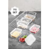 Şener collection Piknik Seti - 7 'li Piknik Seti - Kahvaltı Kutusu - Akrilik Saklama Kabı - Kahvaltı Kabı