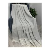ŞENER HOME Eko Kollları Örten Buldan Bezi Pamuklu Koltuk Şalı Kanepe Çekyat Örtüsü 170x300 Açık Gri