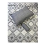 ŞENER HOME Kaneviçe Desenli Çarşafı Lastikli Çift Kişilik Pike Takımı - Gri
