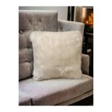 ŞENER HOME Peluş Tüylü Kırlent Kılıfı - Beyaz