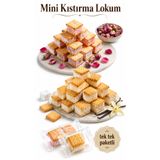 Şener TEK TEK PAKETLİ MİNİ BİSKÜVİ ARASI KISTIRMA LOKUM AVANTAJ PAKET SADE-GÜLLÜ KISTIRMA LOKUM 500 GR X 2