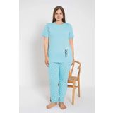 Senfoni Kadın Büyük Beden Bisiklet Yaka Kısa Kol Pamuklu Pijama Takımı 6083 -1 Adet
