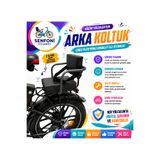 senfoniticaret OLA Elektrikli Bisiklet Yan Korumalı Çocuk Koltuğu, Emniyet Kemerli Deri Arka Bisiklet Koltuğu, Sele