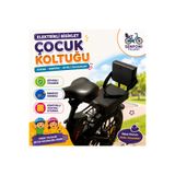 senfoniticaret SKYJET Elektrikli Bisiklet Emniyet Kemerli Çocuk Koltuğu, Bisiklet Deri Arka Koltuk, Sele