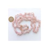 SENGDOĞALTAŞ Pembe Kuvars Taşı Kırık Taş Doğal Taş Dizi Boncuk ( 80 Cm)