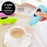 Sengenegel 2 Adet Mini Mikser Kahve Süt Köpürtücü Karıştırıcı Cappucino Mixer Pilli Çırpıcı