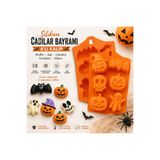 Şenhomee Silikon Cadılar Bayramı Halloween Bal Kabağı 6'lı Muffin Kek Çikolata Kurrabiye Kalıbı