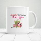 Seni Çok Seviyorum Anneciğim Baskılı Annelerin Gönlünü Fetheden Anneler Günü Hediyelik Kupa Mod1