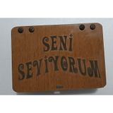 Seni Seviyorum Ahşap Hediye Kutusu - Sevgiliye Özel Hediye