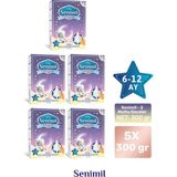Senimil 2 Mutlu Geceler Bebek Devam Sütü 300 gr (6-12 Ay) 5 Li Avantaj Paketi