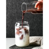 Senin Dükkanın Borosilikat Cam Pipetli Meşrubat Soğuk Kahve Bardağı 420 ml 1 Adet