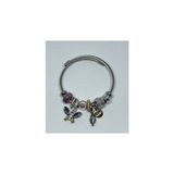 Senin Dünyan Charm Bileklik - Çelik Pandora Model Kelebek Charm Bileklik