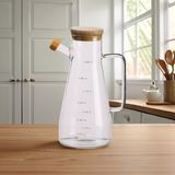 seninürünün Ithal Bambu Kapaklı Borosılıkat Camlı Yağdanlık & Sirkelik & Sürahi 900 ml - 1 lt