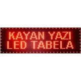 Senkronik Kırmızı Kayan Yazı 32X96 cm Tek Yön