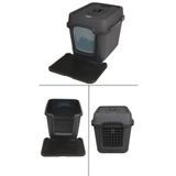 SENNEDİLERSEN Alfa XXL 3 Fonksiyonlu Ultra Lüx Kapalı Kedi Tuvaleti ve Kedi , Köpek Taşıma Çantası 67 x 52 x 51 Cm