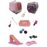 SENNEDİLERSEN Kedi Başlangıç Seti, Premium 10 Parça, Pembe