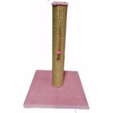 Sennedilersen Pembe Kedi Tırmalama Tahtası Ahşap Gövde ile 30x30 cm Ebatlarında Oyun Alanı