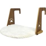 Sennedilersen x Large Kalorifer Petek Radyatör Yatağı Kedi Peluş Kalorifer Yatağı (Kolay Montaj Geçmeli Sistem) - 50 x 30 cm - Beyaz