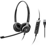 Sennheiser Sc 660 Usb Ml Kulaklık - Siyah Çift Kulak Bandı, Gümüş Kulaklık (Çağrı Merkezi/Ofis, Çift Kulak, Kafa Bandı, Siyah, Gümüş, 2,9M Kablo İle)