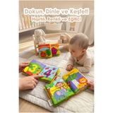 ŞENOL OYUNCAK Bebek Bez Kitap Eğitici Oyuncak – Hışırtılı Duyusal Kitap, Sayılar Hayvanlar Şekiller 0-3 Yaş