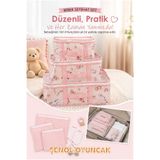 ŞENOL OYUNCAK Bebek Seyahat Seti 6'lı Valiz İçi Düzenleyici Organizer Seti Desenli Anne Bebek Çantası