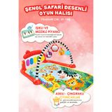 ŞENOL OYUNCAK Piyanolu Safari Desenli Bebek Oyun Halısı- Eğitici Müzikli Aktivite Halısı (0-24 Ay)
