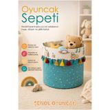 ŞENOL OYUNCAK Püsküllü Kumaş Oyuncak Sepeti Katlanabilir Çocuk Odası Düzenleyici Çamaşır Ve Bebek Bez Kutusu