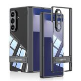 Senon Galaxy Z Fold 7 Kılıf Kamera Korumalı Şeffaf Tasarımlı Zore Lego Standlı Kapak (Siyah)