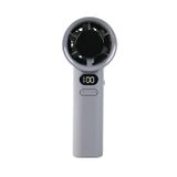 Senon M11 Dijital LED Göstergeli Portatif Fan Mini Vantilatör Soğutucu El Fanı (Gri)