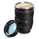 Senon Objektif Kupa Lens Kupa Kahve Ve Çay İçin Termos Kupa Fotoğraf Tutkunları İçin Dekoratif Hediyelik 350 ml (Cam Kapak)